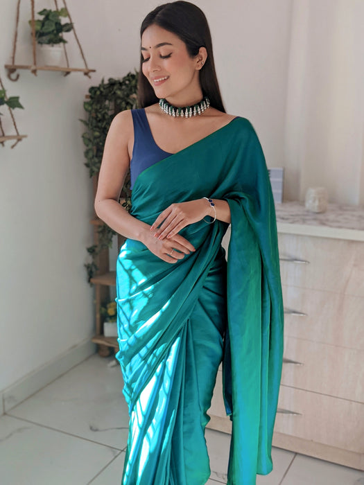 Peacock Feather Silk Saree