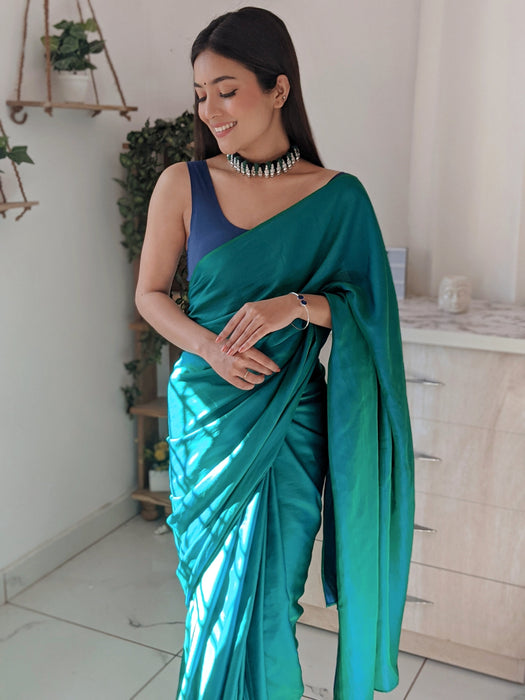 Peacock Feather Silk Saree