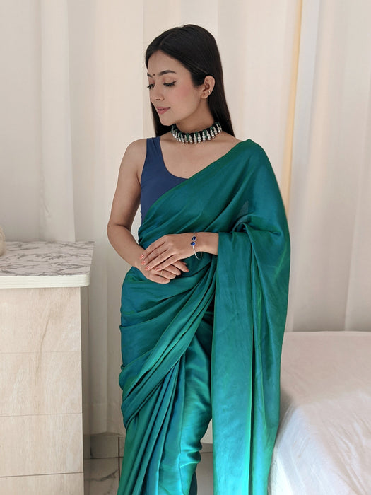 Peacock Feather Silk Saree