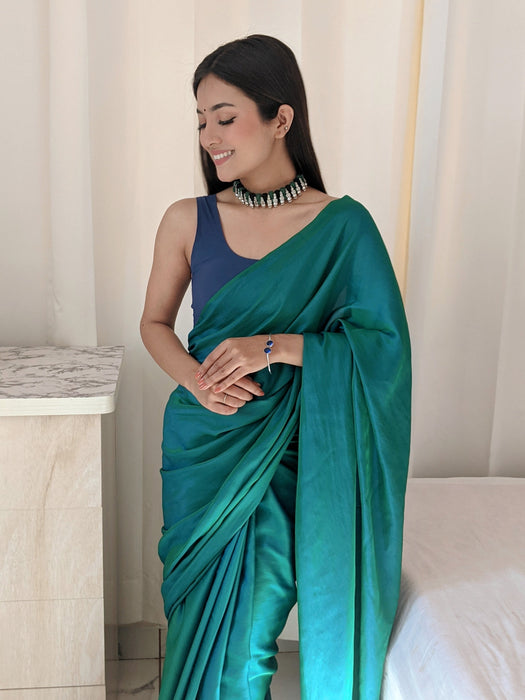 Peacock Feather Silk Saree