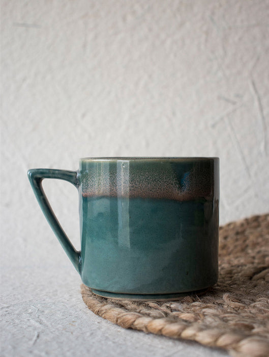 Ceramic Stoneware Triangle Handle Mug