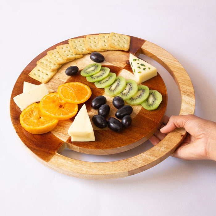 Wooden Two-Hued Mango Wood Cheese Platter