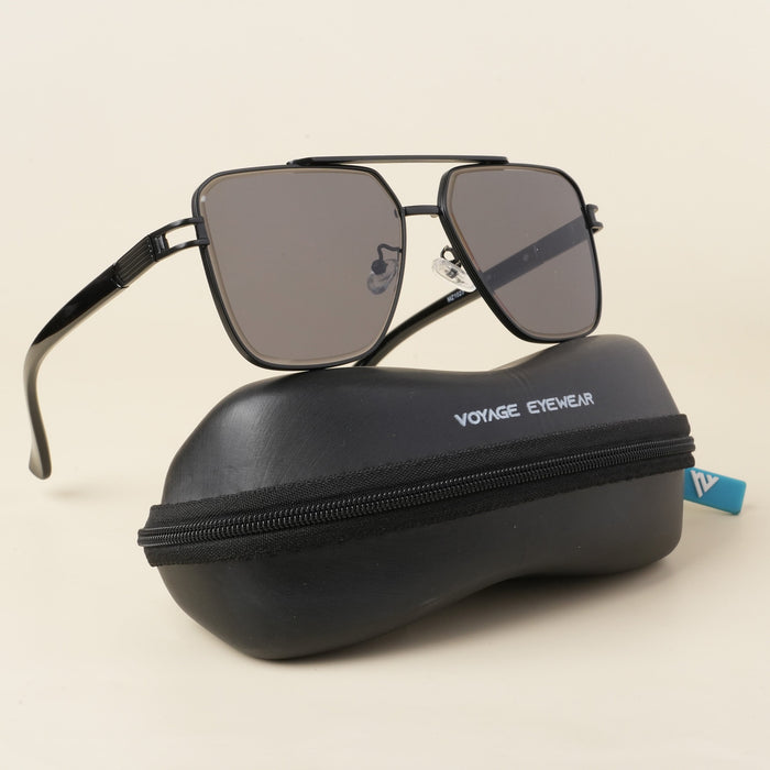 Voyage Wayfarer Sunglasses for Men & Women (Grey Lens | Black Frame - MG5236)