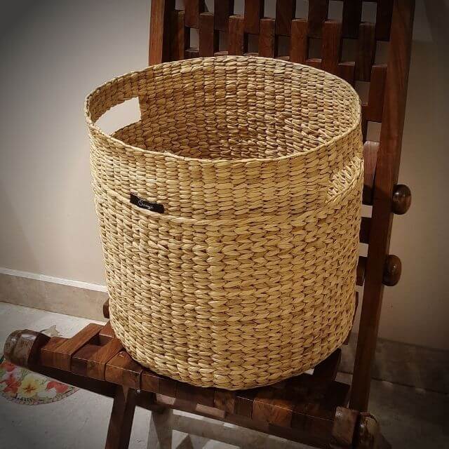 Kauna Straw Handwoven Christmas Tree Basket | Planter Sleeve | Laundry Hamper