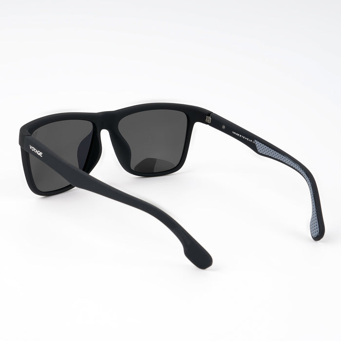 Voyage Exclusive Wayfarer Polarized Sunglasses for Men & Women (Black Lens | Matt Black Frame - PMG5254)