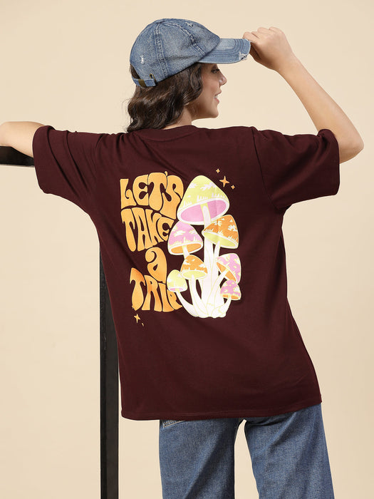 Fashionably Oversized Terry Print Tees