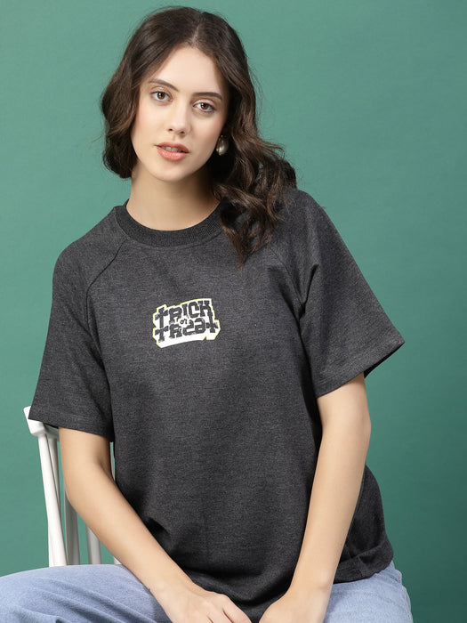 Effortless Charm Oversized Terry Print Tees