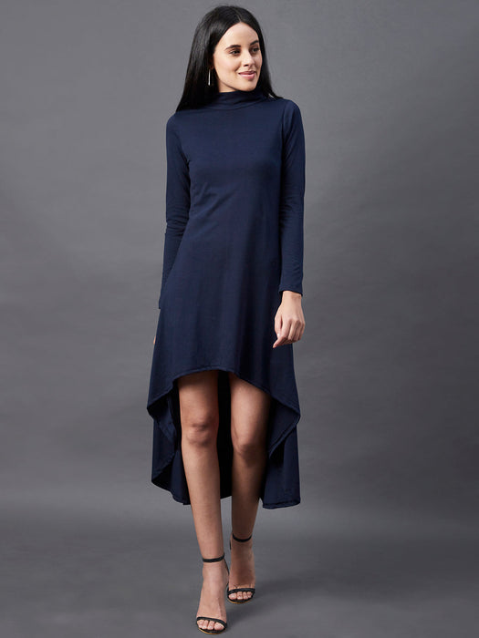 High Low Long Sleeve Maxi Dress