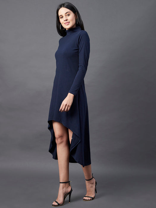 High Low Long Sleeve Maxi Dress