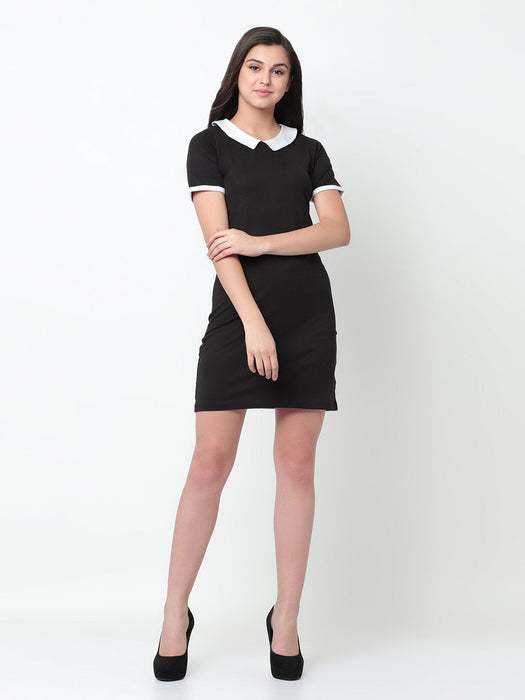 Peterpan Collar Navy Blue Bodycon Dress