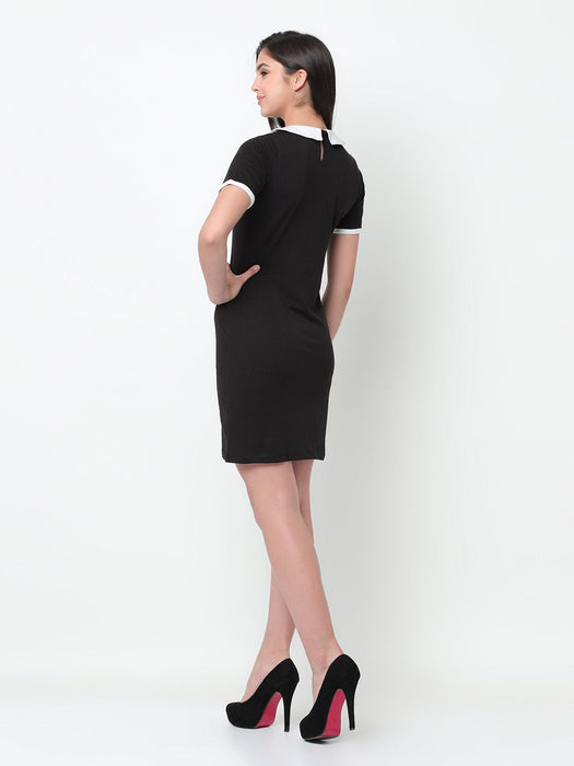 Peterpan Collar Navy Blue Bodycon Dress