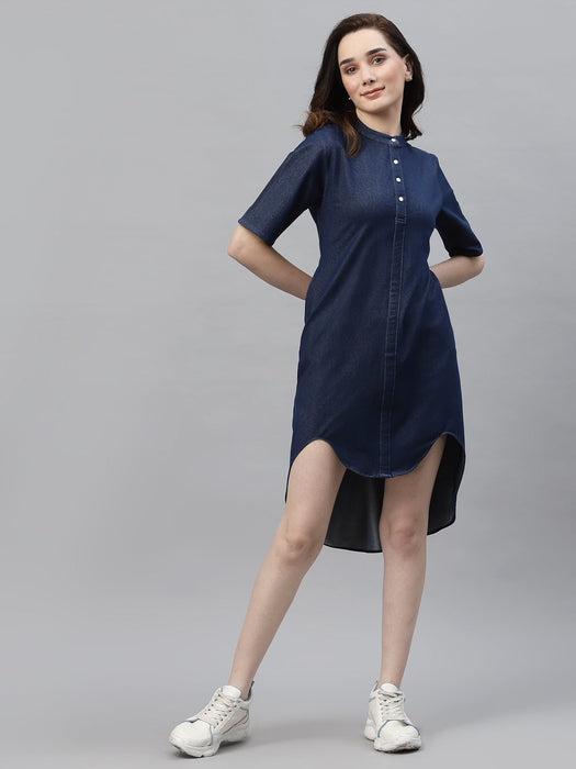 Indigo Curved Bottom Dress