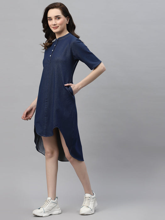 Indigo Curved Bottom Dress