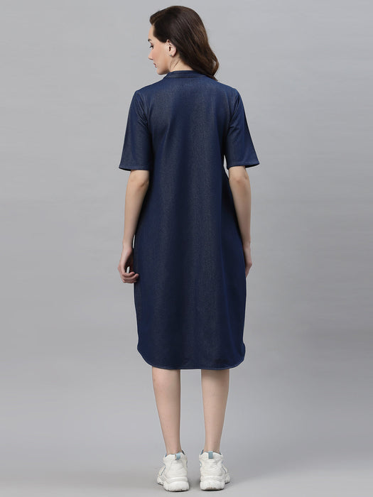 Indigo Curved Bottom Dress