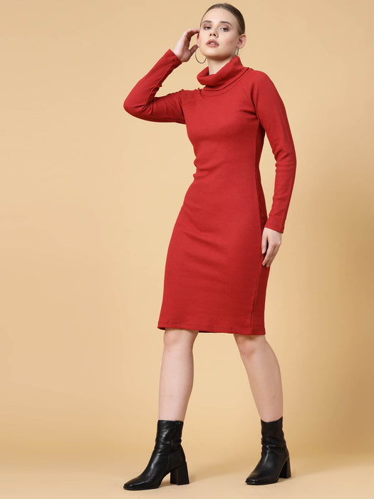 Turtle Neck Bodycon Dress