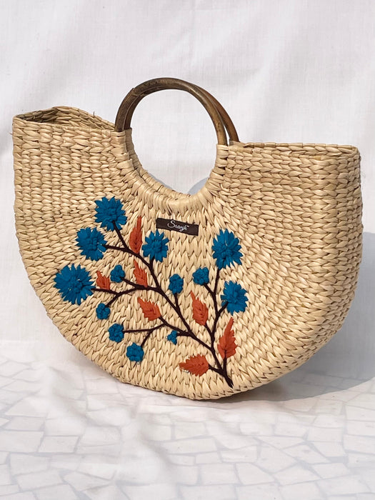 Kauna Handwoven Embroidered Multicolour Handbag