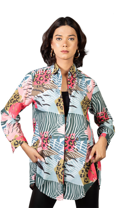 Women Wild & Free Printed Shirt-CK-WILD AND FREE