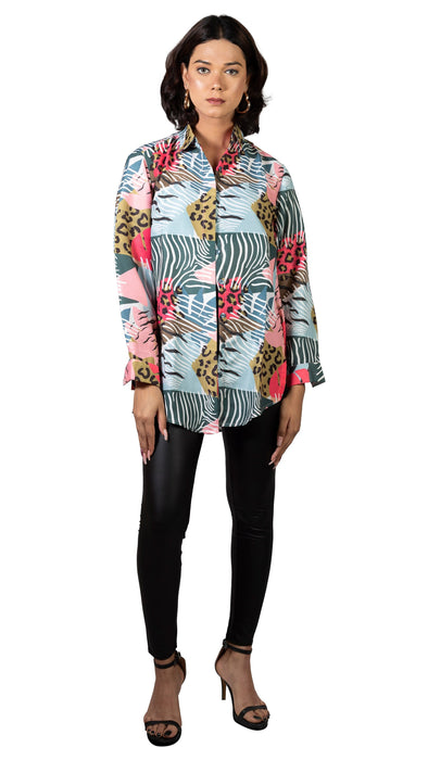 Women Wild & Free Printed Shirt-CK-WILD AND FREE