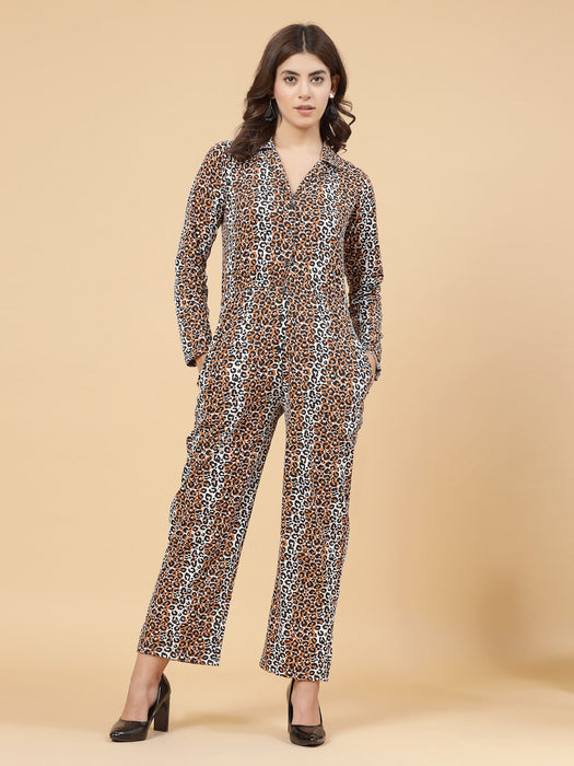 Women Animal Print Jumpsuit