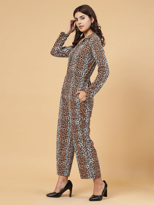 Women Animal Print Jumpsuit