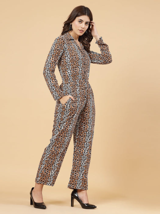 Women Animal Print Jumpsuit