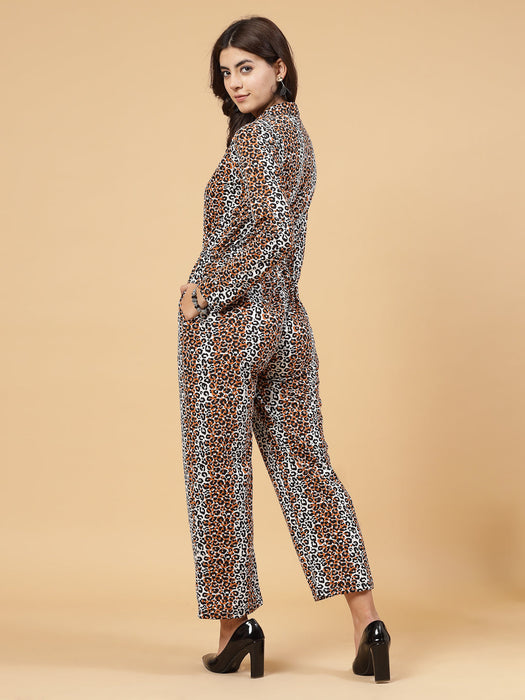 Women Animal Print Jumpsuit