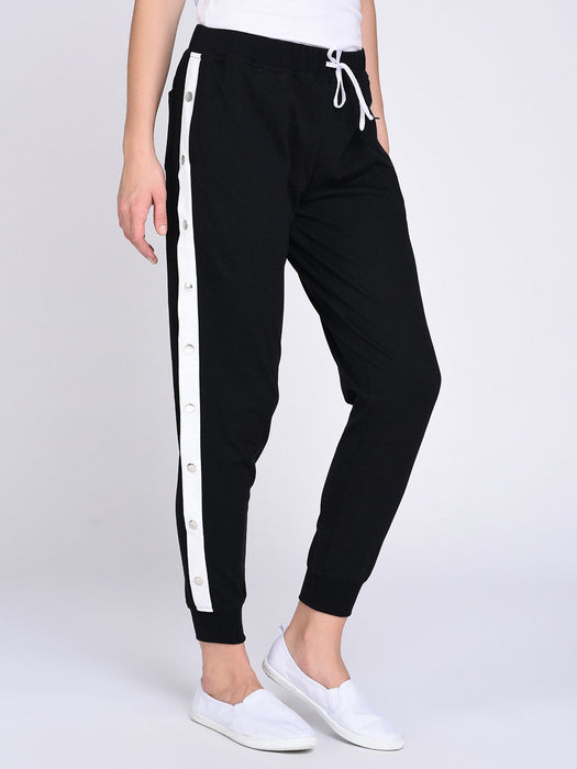 Contrast Tape Popper Joggers