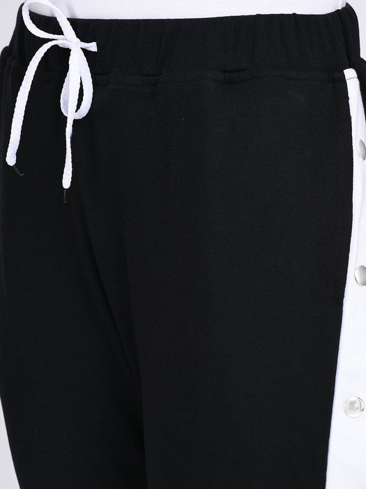 Contrast Tape Popper Joggers