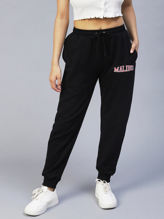 Black Printed Jogger