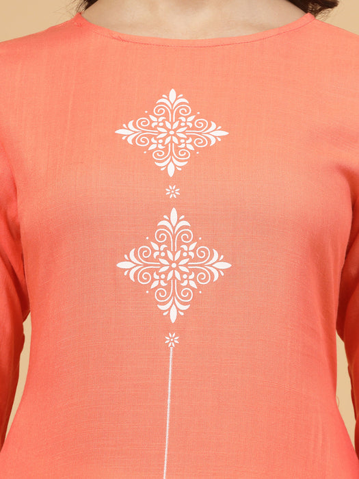 Coral Printed Kurta