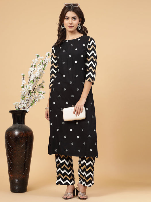 ZigZag Print Kurta Set