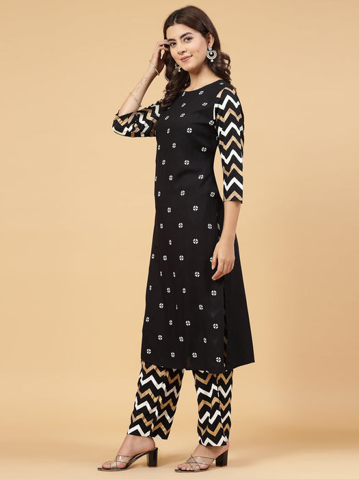 ZigZag Print Kurta Set