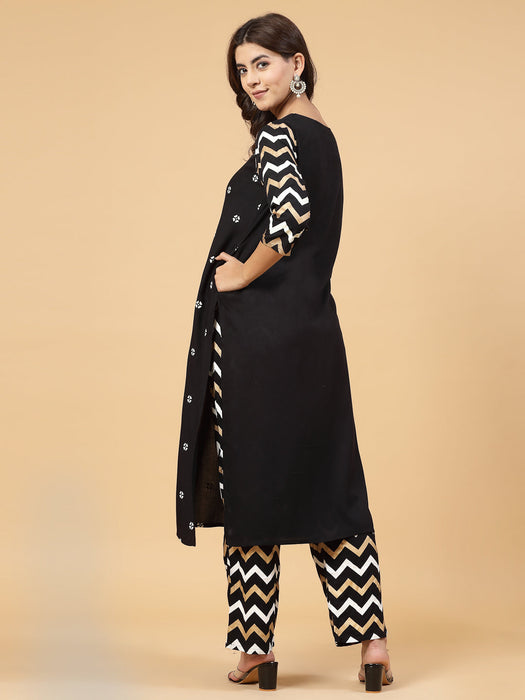 ZigZag Print Kurta Set