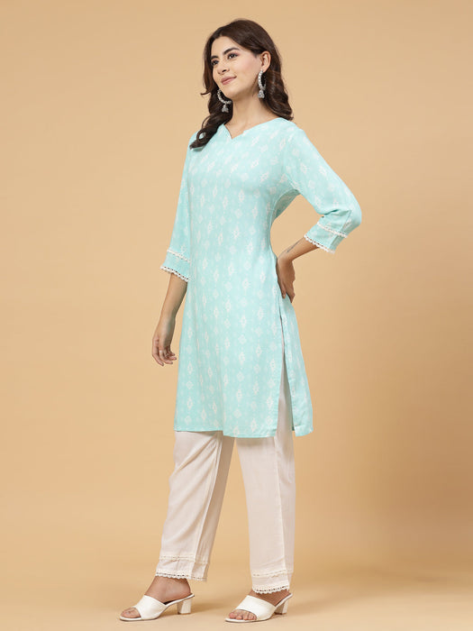 Floral Print Kurta Set