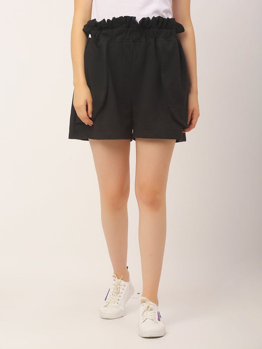 Black High Waist Short