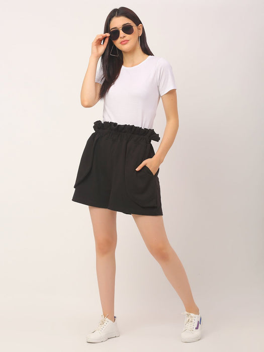 Black High Waist Short