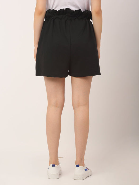 Black High Waist Short