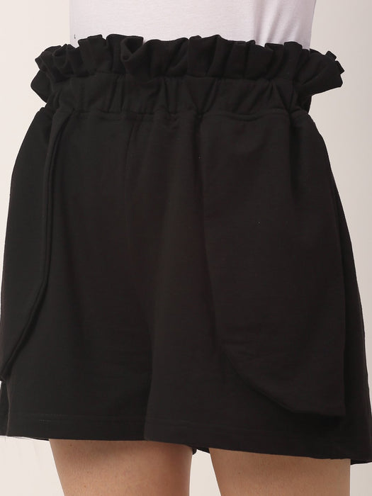 Black High Waist Short