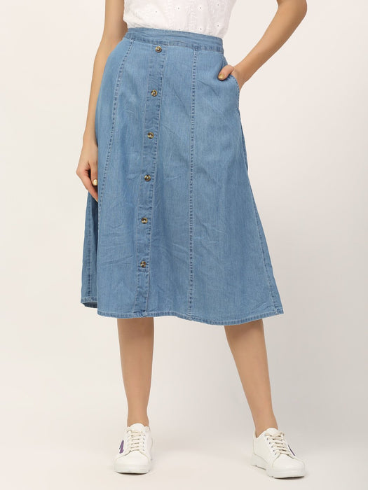 Blue Denim Skirt