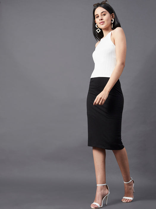 Solid Black Bodycon Skirt