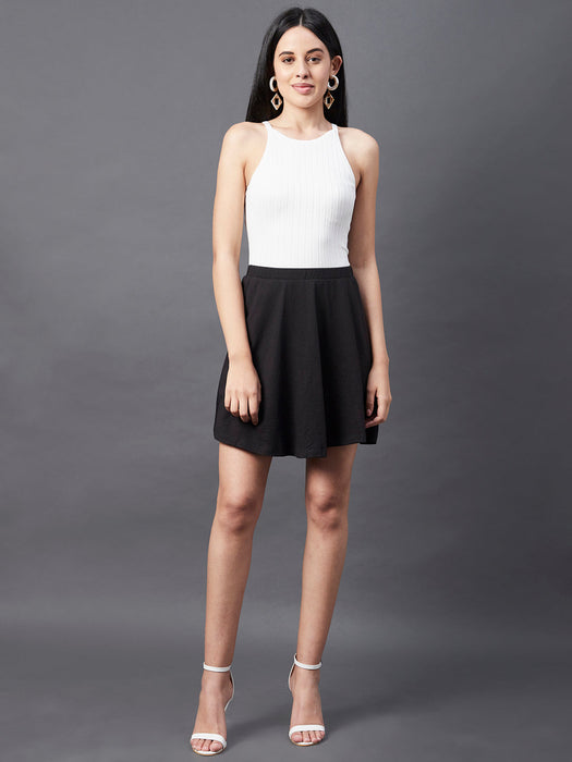 Solid Black Skater Skirt