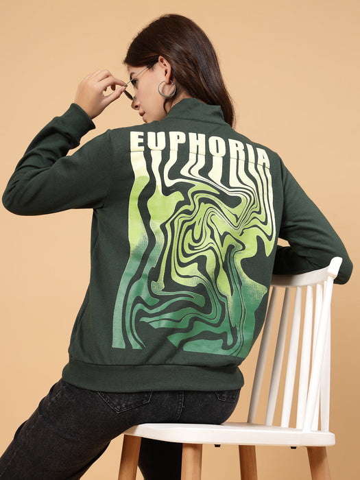 Women Euphoria Puff Printed Sweatshirt