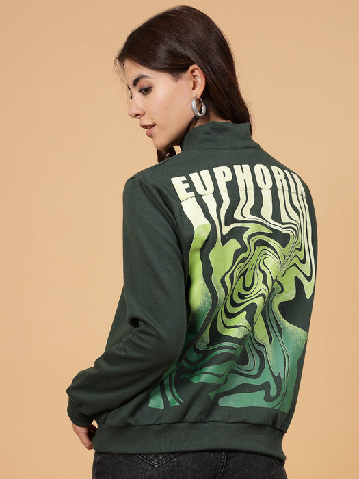 Women Euphoria Puff Printed Sweatshirt