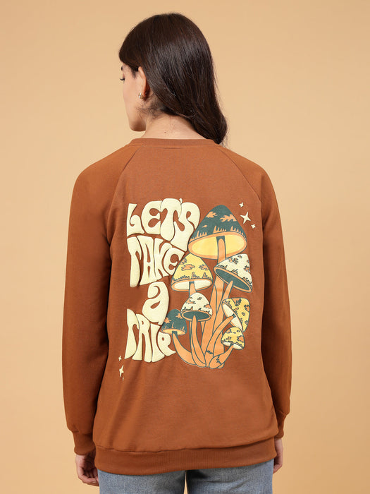 Women Magic Mushroom Oversized Sweatshirt