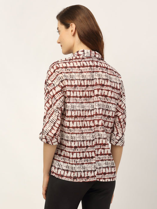 Mini Ikat Print Voile Shirt