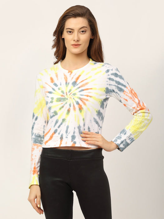 Tie & Dye Full Sleeve Crop Top