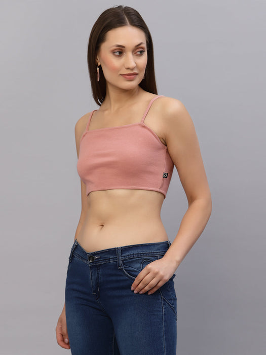 Ribbed Strappy Crop Top