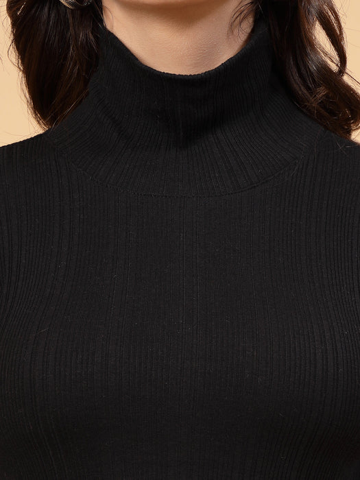 Rib High Neck