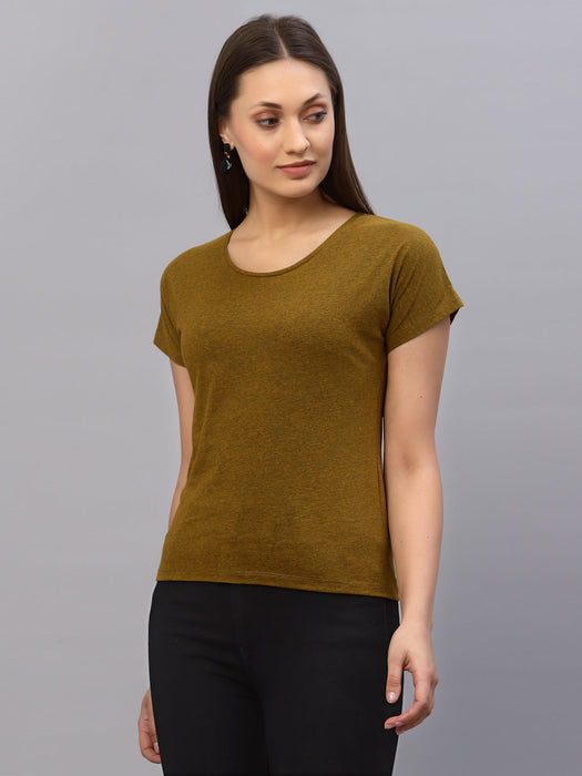 Mustard Round Neck Top