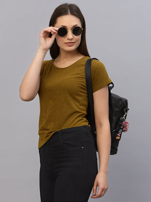 Mustard Round Neck Top